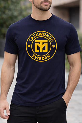 Cool Round Edge 2 t-shirt med gult TAEKWONDO SWEDEN tryck