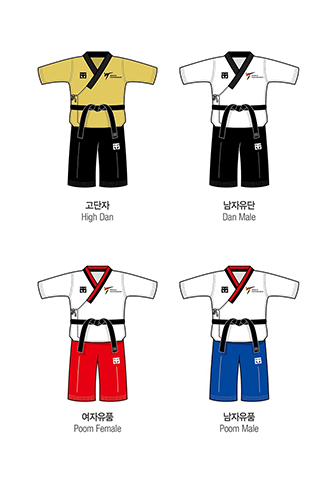 Mini Dobok Poomsae Keyring – Nyckelring i form av mini‑dobok